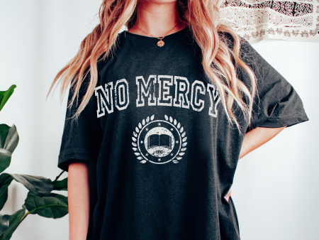 Austin Giorgio  No Mercy  Ivory University Vintage Black T-Shirt on Sale