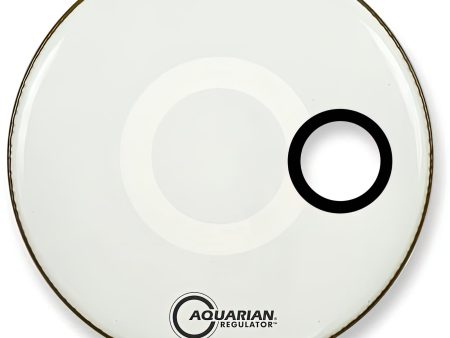 Aquarian Regulator Bass Drum Head, Gloss White, 24-Inch Supply