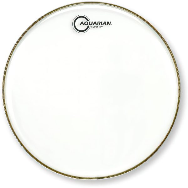 Aquarian Super 2 Batter Tom Drum Head, Clear, 18-Inch For Sale