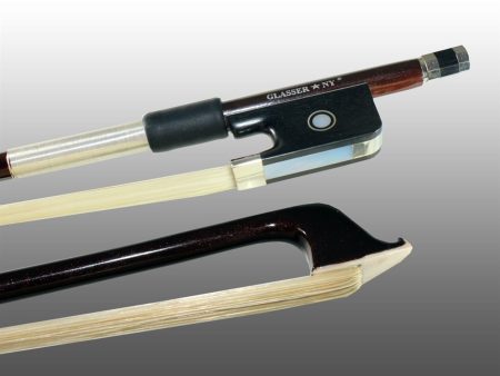 Glasser Viola Bow, Advanced Composite, Nickel-Mounted Ebony Frog, Nickel-Wire Grip - 4 4 on Sale