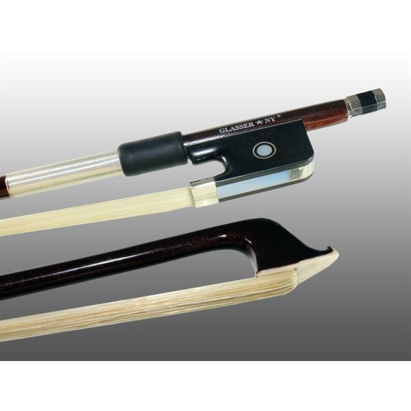 Glasser Viola Bow, Advanced Composite, Nickel-Mounted Ebony Frog, Nickel-Wire Grip - 4 4 on Sale