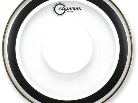 Aquarian Studio-X Bass Drum Head with Power Dot, Clear, 24-Inch Fashion