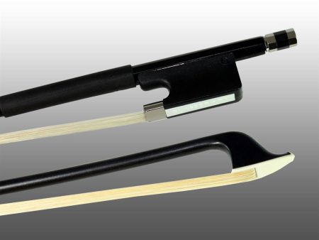 Glasser Cello Bow, Fiberglass, Half-Lined Frog Leatherette Grip - 4 4 Supply