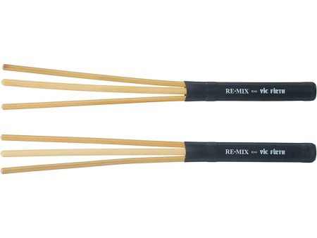 Vic Firth RM4 Re:Mix Drum Brushes - Percussion Instrument - Rattan Birch Brush For Discount