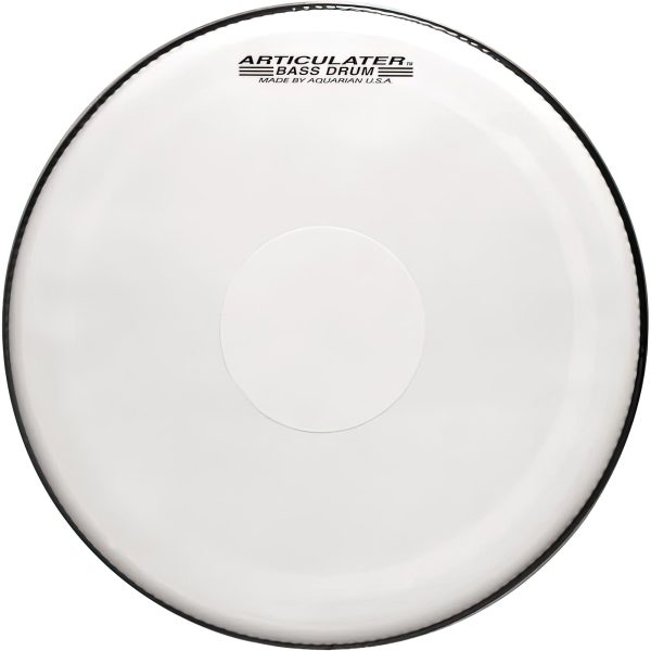 Aquarian Articulator Bass Drum Head, White, 26-Inch Fashion