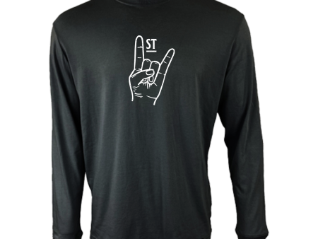 Musicians First Apparel Co.  Rock On  Logo Long Sleeve: Solid Black Online