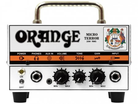 Orange Amps Micro Terror, 20-Watt Guitar Amplifier Head with Tone Control, Headphone Output, Tube Preamp, 1 8  Aux Input, and Speaker Output Fashion