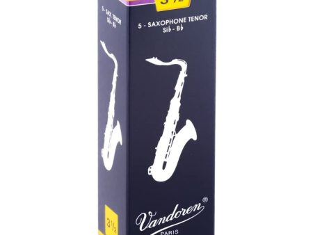 Vandoren Tenor Saxophone Traditional Reeds Strength #3.5; Box of 5 on Sale