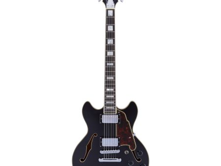 D’Angelico Premier Mini DC Electric Guitar, Black Flake Online Hot Sale