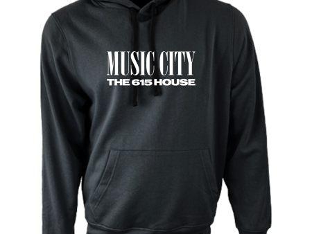 THE 615 HOUSE - Music City Hoodie: Solid Black Online now