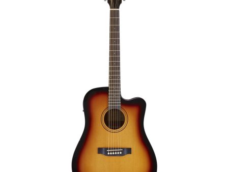 Austin Acoustic-Electric Dreadnought Guitar, Gloss Sunburst Online now