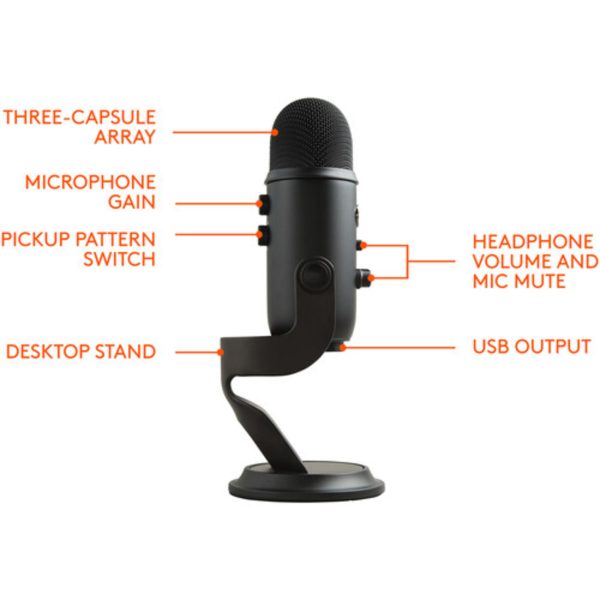 Blue Yeti USB Microphone - Blackout Hot on Sale