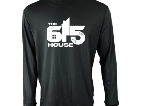 THE 615 HOUSE - Logo Long Sleeve: Solid Black For Sale