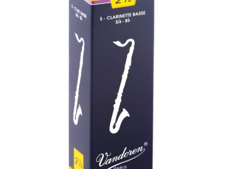 Vandoren Bass Clarinet Traditional Reeds Strength #2.5; Box of 5 Fashion