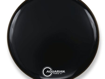 Aquarian FR22BK 22  Full Force II Bass Drum Head in Black For Cheap