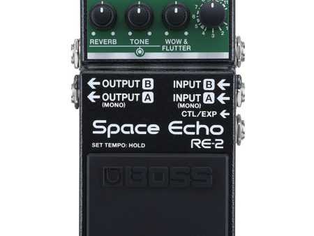 Boss RE-2 Compact Space Echo Electric Guitar Pedal - Reverb and Delay Effects Pedal on Sale