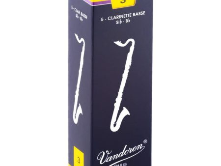 Vandoren Bass Clarinet Traditional Reeds Strength #3; Box of 5 For Cheap