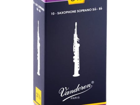 Vandoren Soprano Saxophone Traditional Reeds Strength #3.5; Box of 10 Online