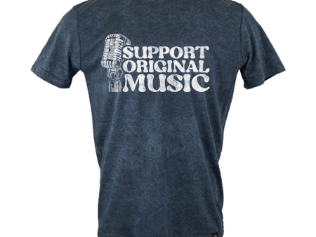 THE 615 HOUSE - Support Original Music T-Shirt: Vintage Navy Online now