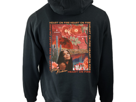 Abby Anderson - Heart On Fire Hoodie: Solid Black Cheap