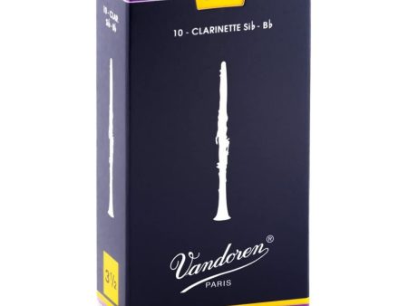 Vandoren Bb Clarinet Traditional Reeds Strength #3.5; Box of 10 Sale