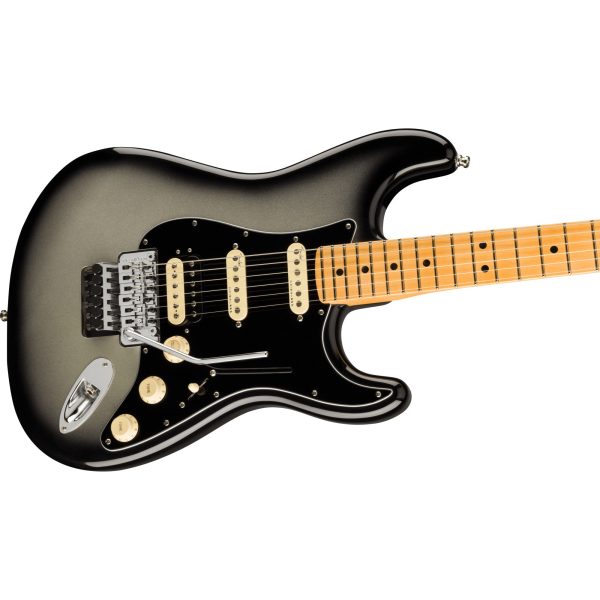 American Ultra Luxe Stratocaster Floyd Rose HSS Electric Guitar, Silverburst Discount