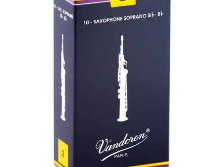 Vandoren Soprano Saxophone Traditional Reeds Strength #2; Box of 10 Fashion