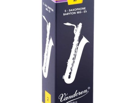 Vandoren Baritone Saxophone Traditional Reeds Strength #2; Box of 5 Sale