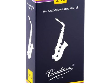 Vandoren Alto Saxophone Traditional Reeds Strength #2.5; Box of 10 For Cheap