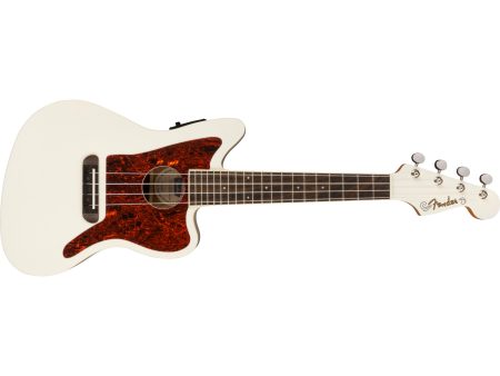 Fender Fullerton Jazzmaster Uke, Olympic White Online Sale