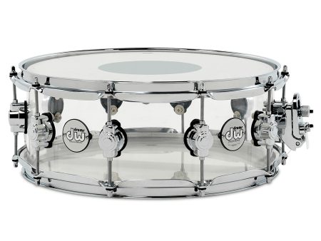 DW Design Series 5.5x14  Snare Drum - Clear Acrylic For Discount