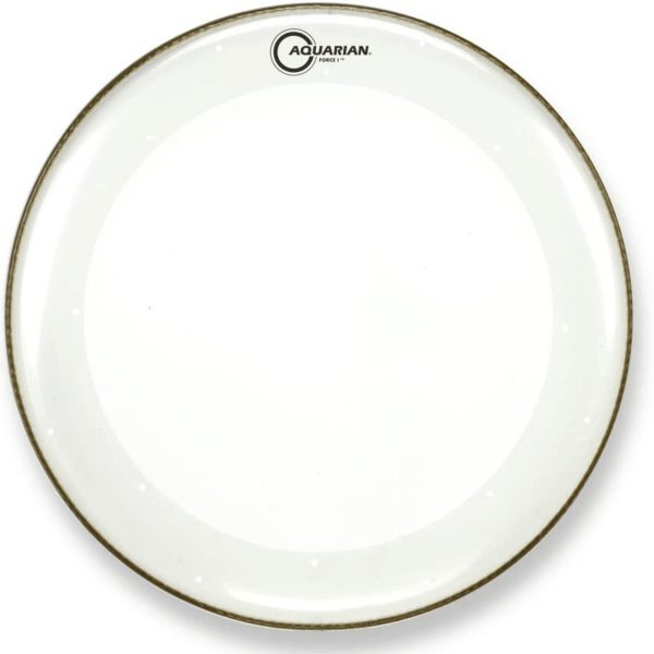 Aquarian FB20 20  Force I Clear Bass Drum Head with Vented Control Ring Hot on Sale