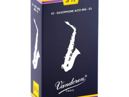 Vandoren Alto Saxophone Traditional Reeds Strength #3.5; Box of 10 Fashion