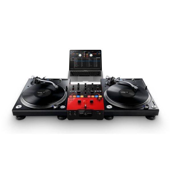 Pioneer DJ DJM-S5 Scratch-Style 2-Channel DJ Mixer for Serato DJ Pro, Professional Audio Equipment Interface Switcher - Gloss Red Fashion