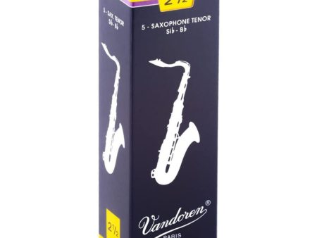 Vandoren Tenor Saxophone Traditional Reeds Strength #2.5; Box of 5 Online Sale