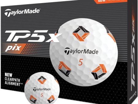 TaylorMade TP5x Pix 3.0 Golf Balls - White - 12 Pack on Sale