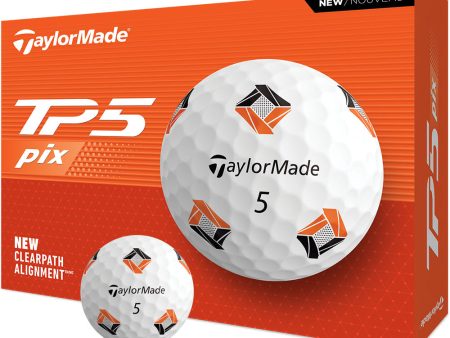 TaylorMade TP5 Pix 3.0 Golf Balls - White - 12 Pack Supply