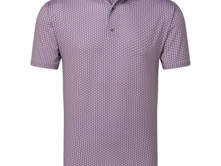 FootJoy Scallop Shell Foulard Polo Shirt - Coral Red For Discount