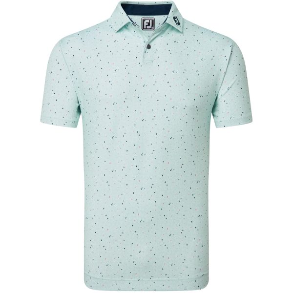 FootJoy Tweed Texture Pique Polo Shirt - Sea Glass Online now