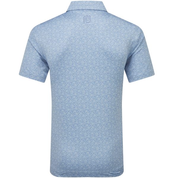 FootJoy Painted Floral Lisle Polo Shirt - Storm Hot on Sale