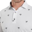 FootJoy Thistle Print Lisle Polo Shirt - White Online