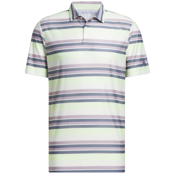 adidas Ult365 Heat.Rdy Stripe Polo Shirt - Green Spark Fashion