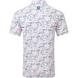 FootJoy Golf Course Doodle Print Polo Shirt - White Fashion