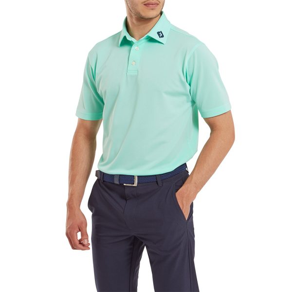 FootJoy Stretch Pique Solid Polo Shirt - Sea Glass For Cheap