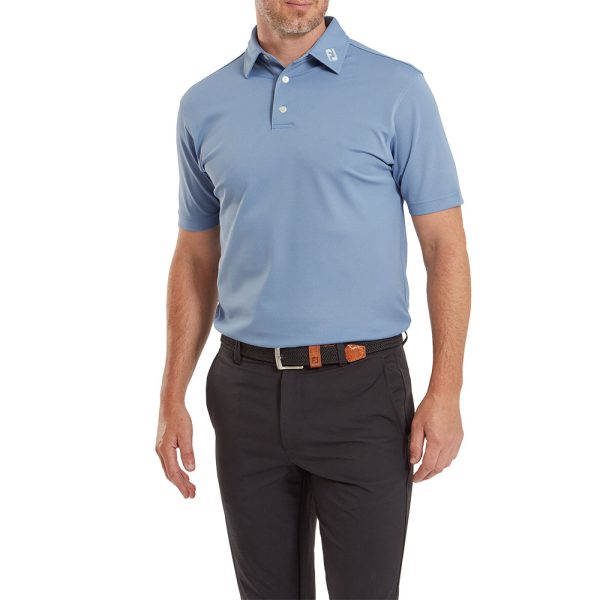 FootJoy Stretch Pique Solid Polo Shirt - Storm For Discount