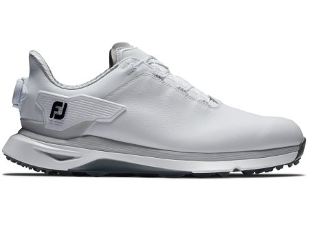 FootJoy Pro SLX BOA Spikeless Waterproof Shoes - White White Grey Sale