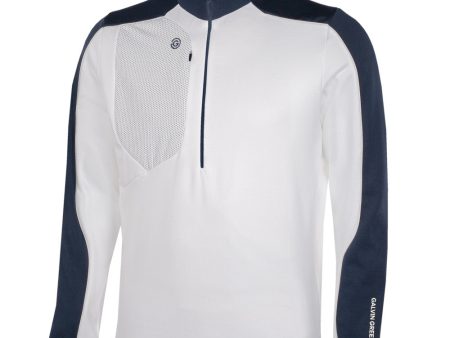 Galvin Green Dave 1 4 Zip Pullover - White Navy Cheap