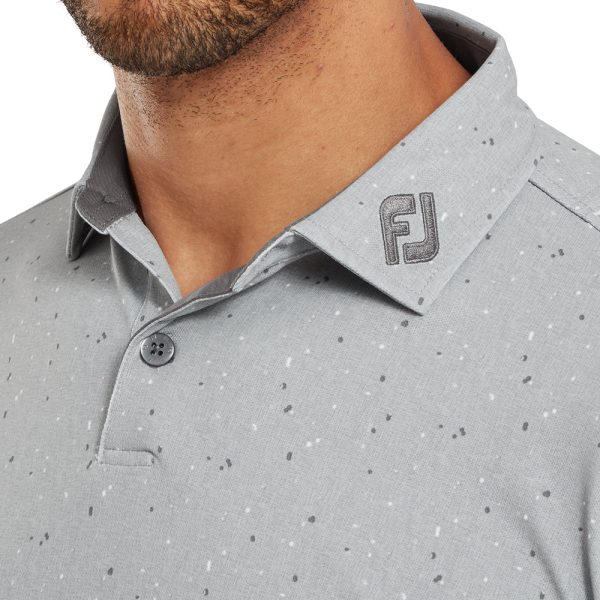 FootJoy Tweed Texture Pique Polo Shirt - Grey Cliff Fashion