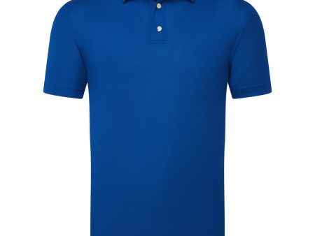 FootJoy Stretch Pique Solid Polo Shirt - Deep Blue Hot on Sale