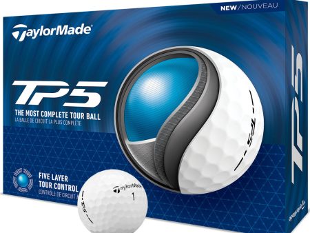 TaylorMade TP5 Golf Balls - White - 12 Pack Hot on Sale